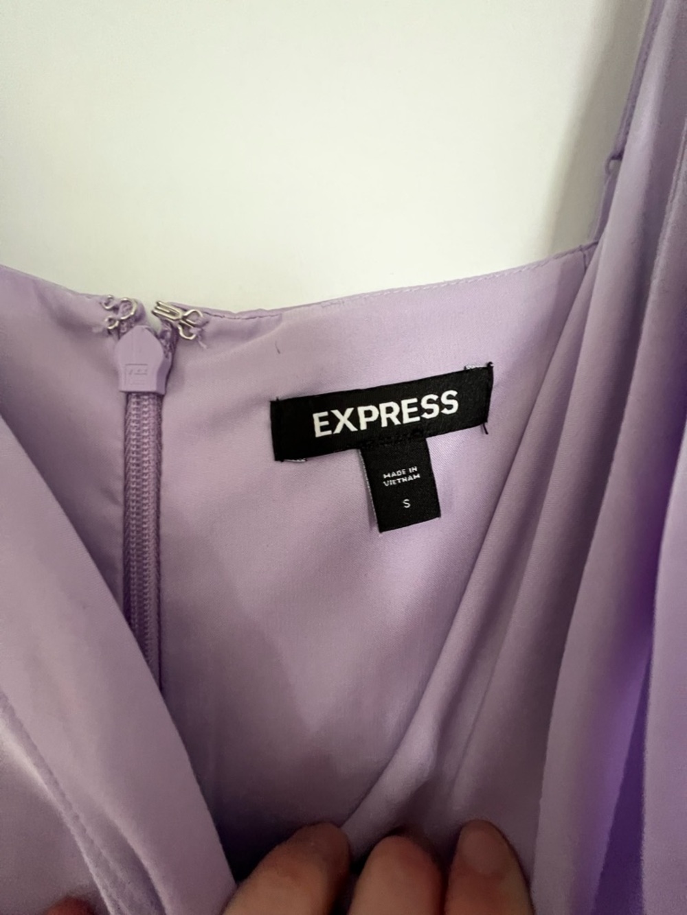 Express Lavender Ruffle High-Low Midi Dress - Picture 4 of 6